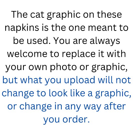 Personalisierte Cat Wedding Serviette