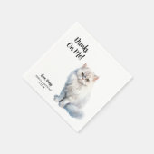 Personalisierte Cat Wedding Serviette (Ecke)