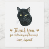 Personalisierte Cat Wedding Weinetikett (Einzelnes Label)