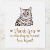 Personalisierte Cat Wedding Weinetikett (Einzelnes Label)