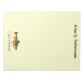 Personalisierte Catch & Release Bachforellen-Flieg Notizblock (Vorderseite)
