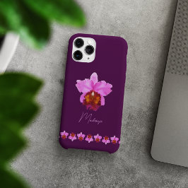 Personalisierte Cattleya Orchid Motif Drucksache Case-Mate iPhone 14 Hülle
