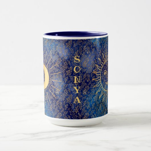 Personalisierte Celestial Sun and Moon 15 oz Tasse (Zentrum)