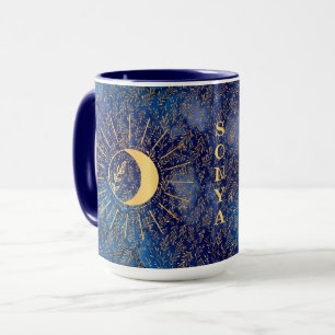 Personalisierte Celestial Sun and Moon 15 oz Tasse