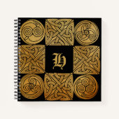 Personalisierte Celtic Knüpfarbeit Cross Spiral No Notizblock (Vorderseite)