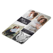 Personalisierte Chalkboard Foto Collage Wedding Magnet (Linke Seite)