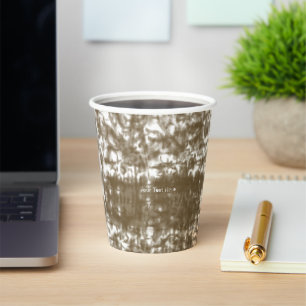 Personalisierte champagner-beige Partybecher Pappbecher