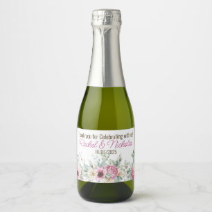 personalisierte Champagner-Mini-Flaschen als Gesch Schaumweinetikett