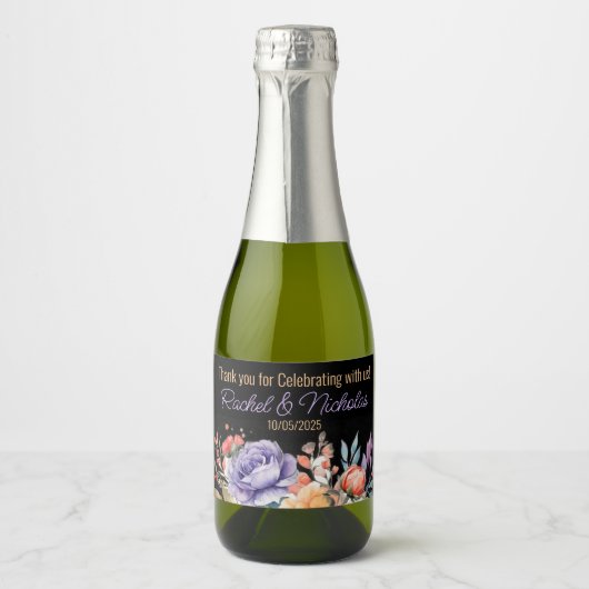 personalisierte Champagner-Mini-Flaschen Geschenke Schaumweinetikett (Vorderseite)