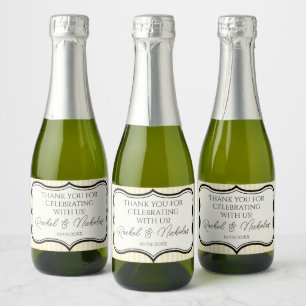 personalisierte Champagner-Miniflaschen Geschenke Schaumweinetikett