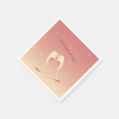 Personalisierte Champagnerbrille Papier Napkins Serviette (Ecke)