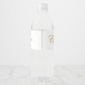 Personalisierte Champagnerbrille und Herz Wasserflaschenetikett (Rückseite)