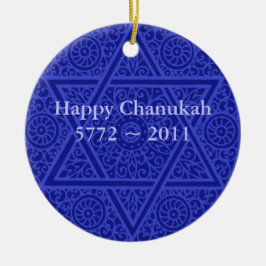 Personalisierte Chanukah Verzierung Keramikornament