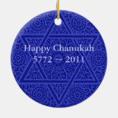 Personalisierte Chanukah Verzierung Keramikornament (Hinten)