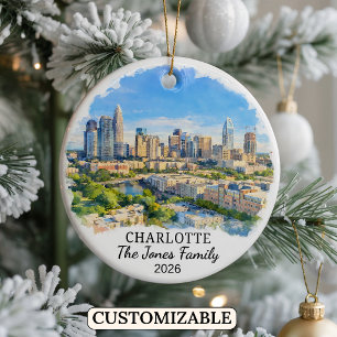 Personalisierte Charlotte, individuelle North Caro Keramik Ornament