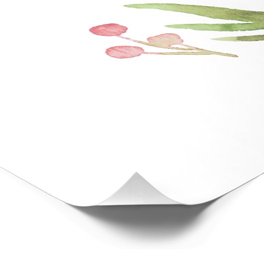 Personalisierte "Charlotte" Wasserfarbe Skunk & Bl Poster (Ecke)