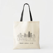Personalisierte Charlotte Wedding Welcome Bag Tasc Tragetasche (Vorne)