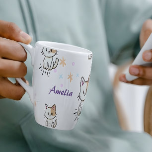 Personalisierte charmante Tasse mit Katzenmotiv 🐾