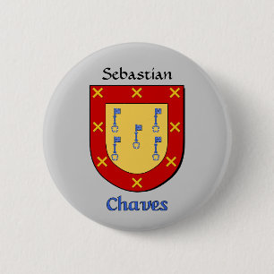 Personalisierte Chaves Historischer Schild Button