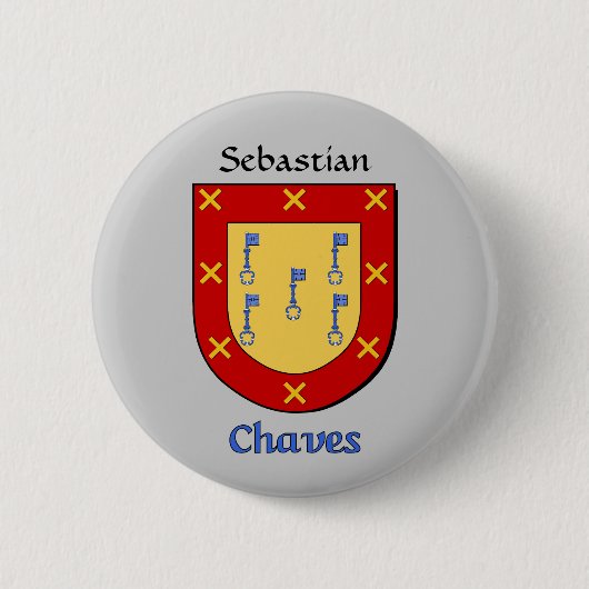 Personalisierte Chaves Historischer Schild Button (Vorderseite)