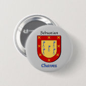 Personalisierte Chaves Historischer Schild Button (Vorne & Hinten)