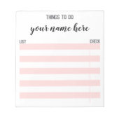 Personalisierte Checkliste Editor Notizblock (Vorderseite)