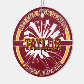 Personalisierte Cheer Squad High School Keramik Ornament (Links)