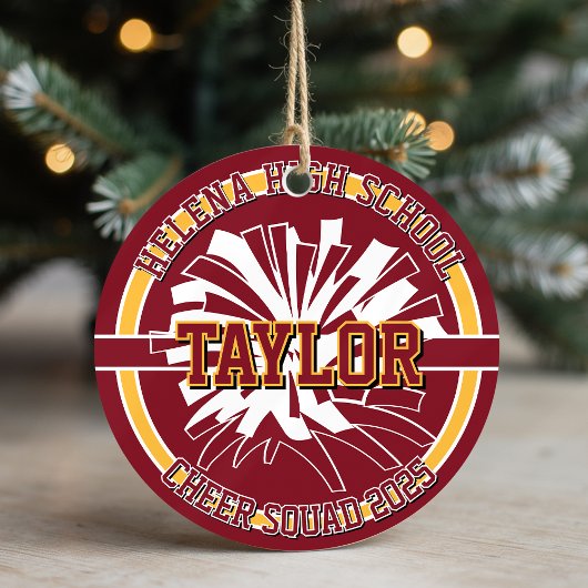 Personalisierte Cheer Squad High School Keramik Ornament