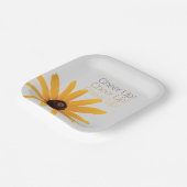 Personalisierte "Cheer Up" Hellgelbe Blume Pappteller (Gewinkelt)