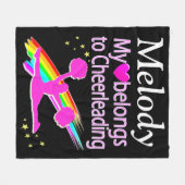 PERSONALISIERTE CHEERLEADER LIEBE FLEECE BLANKET (Vorderseite (Horizontal))