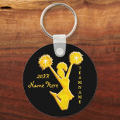 Personalisierte Cheerleader-Schlüsselanhänger, 3 T Schlüsselanhänger (Rückseite)