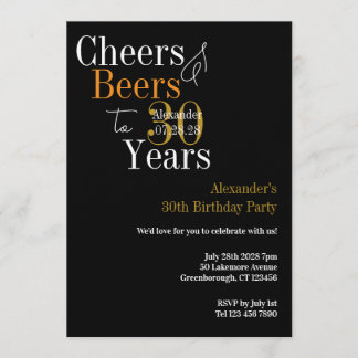 Personalisierte Cheers und Biere 30. Geburtstagsfe Einladung