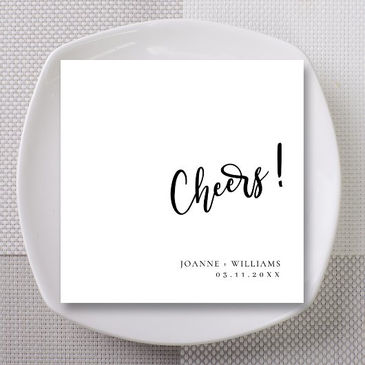 Personalisierte Cheers Wedding Napkins Dekoration Serviette