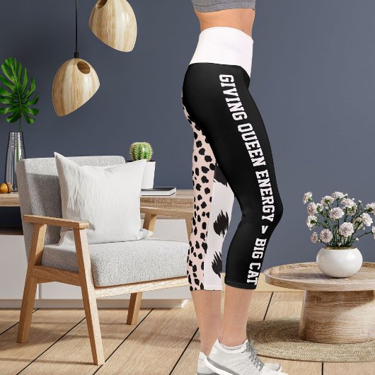 Personalisierte Cheetah Leopard Big Cat Muster Spo Capri Leggings