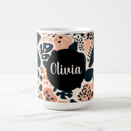 Personalisierte Cheetah Leopard Tierwerbung Kaffeetasse (Mittel)