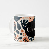 Personalisierte Cheetah Leopard Tierwerbung Kaffeetasse (Vorderseite Links)