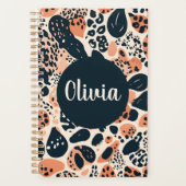 Personalisierte Cheetah Leopard Tierwerbung Planer (Vorderseite)