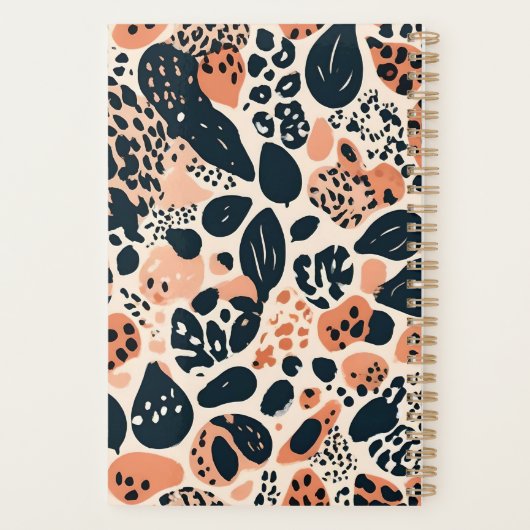 Personalisierte Cheetah Leopard Tierwerbung Planer (Rückseite)