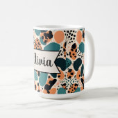 Personalisierte Cheetah Print Kaffeetasse (VorderseiteRechts)