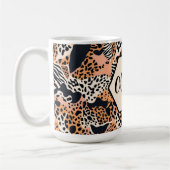 Personalisierte Cheetah und Zebra Print Kaffeetasse (Links)