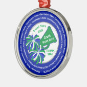 Personalisierte Chef Coach Geschenke, blau, grün, Ornament Aus Metall (Links)