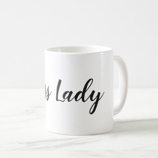 Personalisierte Chef-Dame Kaffeetasse (VorderseiteRechts)