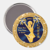 Personalisierte Chef-Gastgeschenke Navy Blue und G Magnet (Vorderseite/Rückseite)