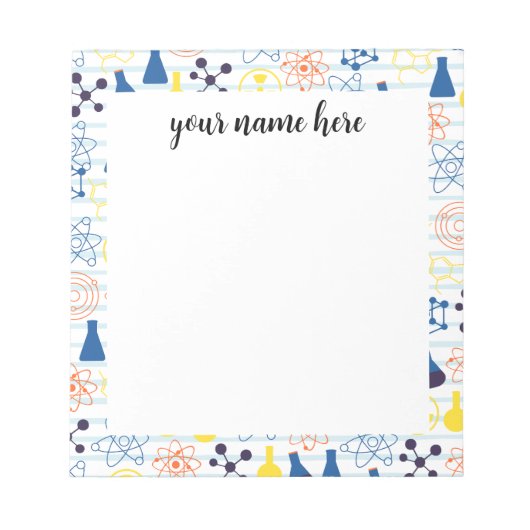 Personalisierte Chemielehrerin Notepad Notizblock (Vorderseite)
