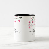 Personalisierte Cherry Blossom Brautparty Hochzeit Zweifarbige Tasse (Mittel)