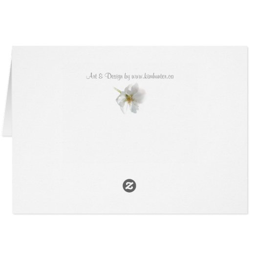 Personalisierte Cherry Blossom Card Hochzeitskarte (Rückseite Horizontal)