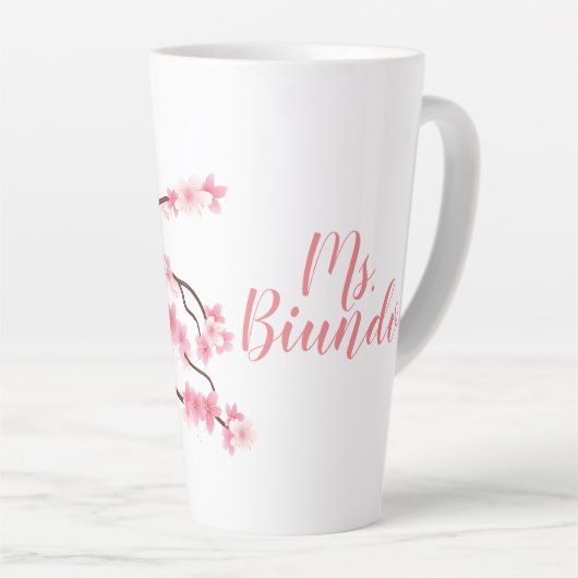Personalisierte Cherry Blossom Tasse *Blume (Rechte Ecke)