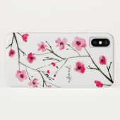Personalisierte Cherry Blossom Wasserfarbe Case-Mate iPhone Hülle (Rückseite (Horizontal))