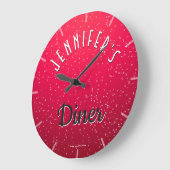 Personalisierte Cherry Soda Retro Diner Clock Große Wanduhr (Winkel)