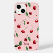 Personalisierte Cherry-Telefonzelle, rosa Case-Mate iPhone Hülle (Rückseite)